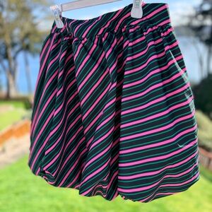 Wicked Striped Pink Green and Black bubble Skirt - Medium